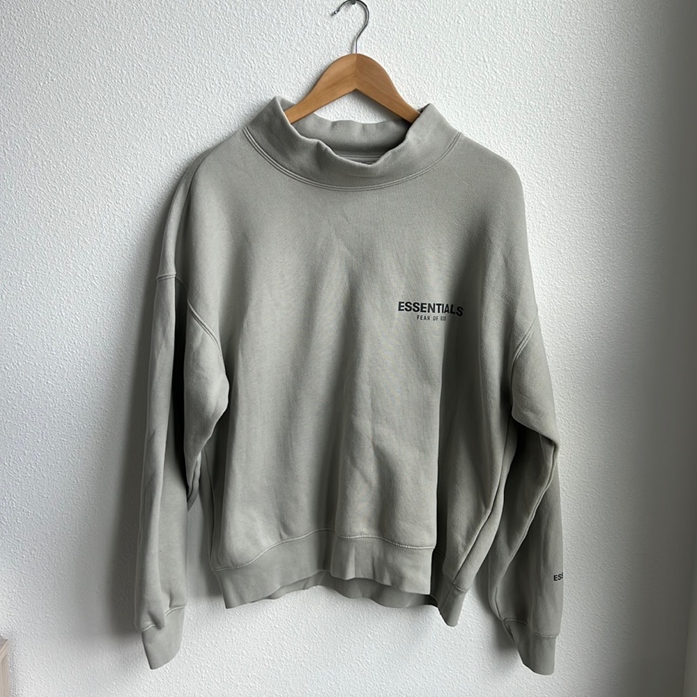 Mint green essentials crew neck